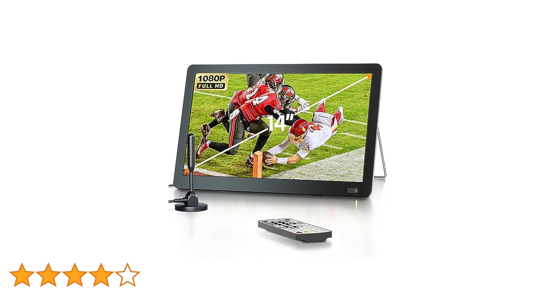 Amazon | アンテナ付き14インチポータブルテレビ、DESOBRY